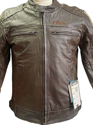 RKSports speed 3 Armoured Motorcycle motorbike  leather jacket Brown