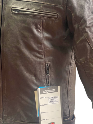 RKSports speed 3 Armoured Motorcycle motorbike  leather jacket Brown
