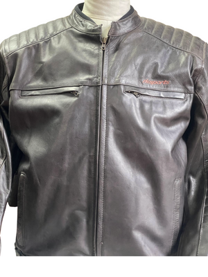 Rksports Mens Mat Brown Armoured Leather Motorbike Jacket