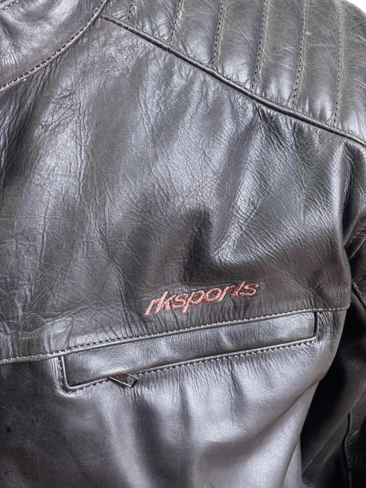 Rksports Mens Mat Brown Armoured Leather Motorbike Jacket