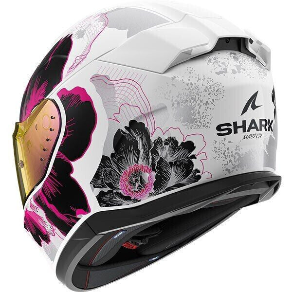 Shark D-Skwal 3 Motorcycle Motorbike Helmet - Mayfer White / Violet / Anthracite