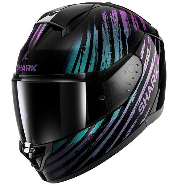 Shark Ridill 2 Assya Motorcycle Motorbike Full Face Helmet Purple Black Blue KXK