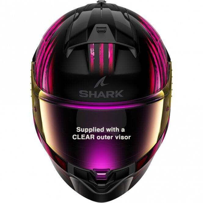 Shark Ridill 2 Assya Full Face ECE2206 Motorcycle Helmet (Black/Violet/Pink)
