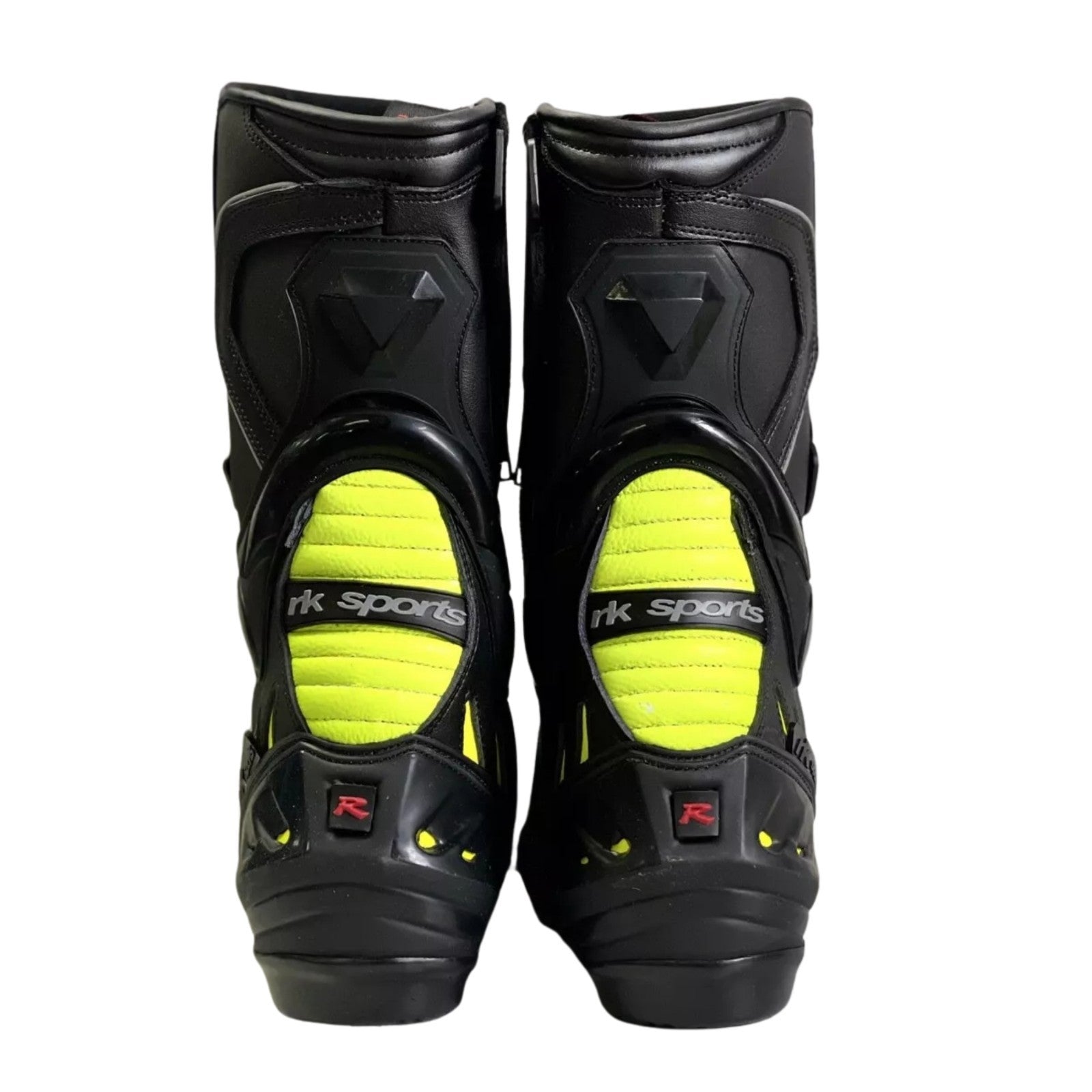 New Racer 10043  Motorcycle Motorbike CE Water Resistant Black/white/hiviz Boots