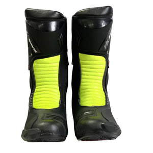 New Racer 10043  Motorcycle Motorbike CE Water Resistant Black/white/hiviz Boots