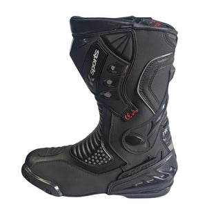 New Racer 10043  Motorcycle Motorbike CE Water Resistant Black/white/hiviz Boots