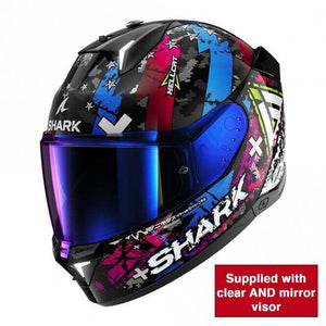 Shark (Full Face) Helmet - Skwal I3 Hellcat - Black/Purple/Blue (KUB)