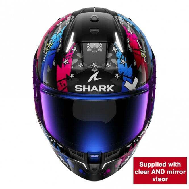 Shark (Full Face) Helmet - Skwal I3 Hellcat - Black/Purple/Blue (KUB)
