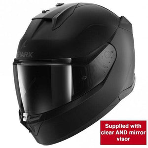 Shark (Full Face) Helmet - (2206) D-Skwal 3 Dark Shadow - Matt Black