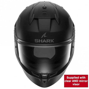 Shark (Full Face) Helmet - (2206) D-Skwal 3 Dark Shadow - Matt Black