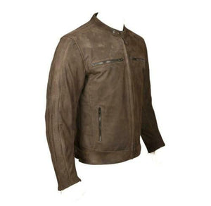 Rksports style 962 Mens Brown Fashion Leather motorbike Jacket with Armour