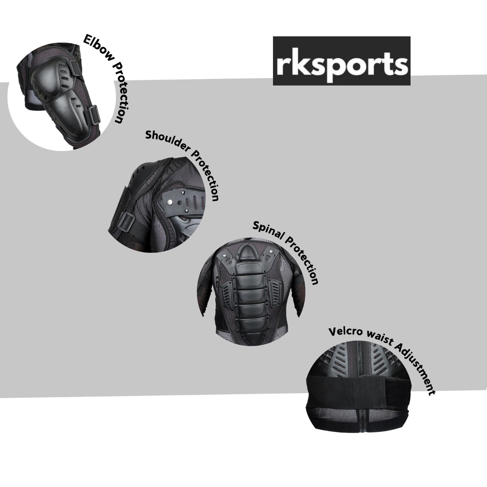 New RKSPORTS MOTOCROSS MOTORBIKE CE ARMOURED BODY PROTECTION  ADULT JACKETS