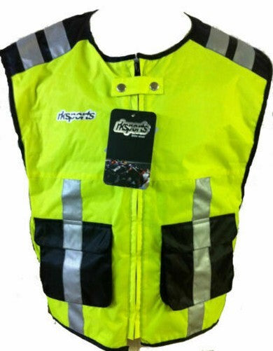 RK SPORTS HIGH VISIBILITY Motorcycle motorbike bike cycling vest Waistcoat HiViz