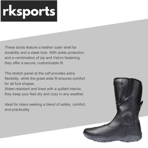 Style 4115 Katrina Ladies Women Motorcycle Black Leather Motorbike Touring Boots