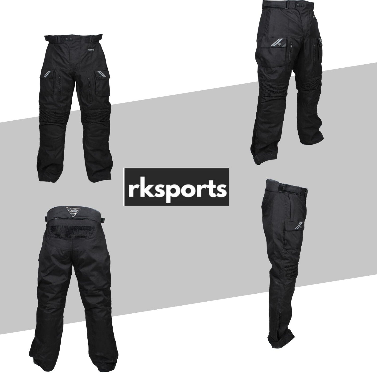 RKSPORTS STYLE STORM 2 WATERPROOF MOTORBIKE MOTORCYCLE MENS TEXTILE TROUSERS