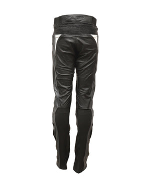 RKSPORTS MENS SPEED 7 GREY LEATHER COWHIDE MOTORCYCLE MOTORBIKE JEANS TROUSERS