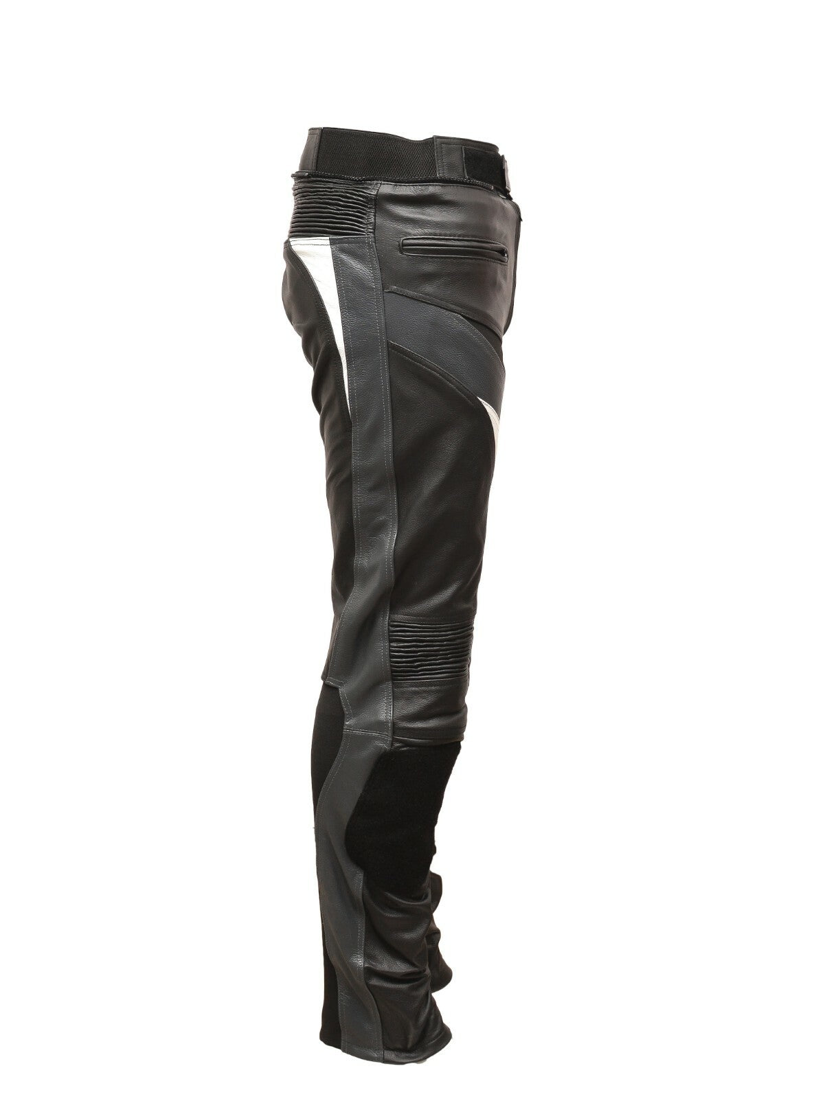 RKSPORTS MENS SPEED 7 GREY LEATHER COWHIDE MOTORCYCLE MOTORBIKE JEANS TROUSERS