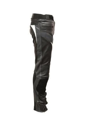 RKSPORTS MENS SPEED 7 GREY LEATHER COWHIDE MOTORCYCLE MOTORBIKE JEANS TROUSERS