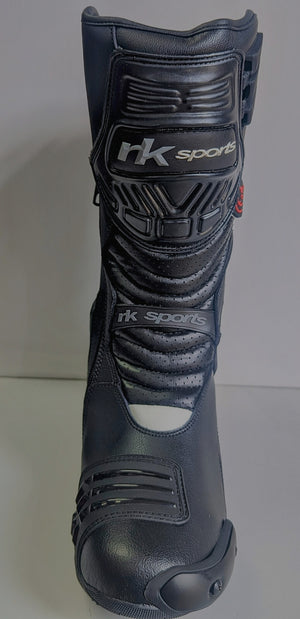 New Racer 10050 RKone Motorcycle Motorbike Water Resistant Black/white Boots