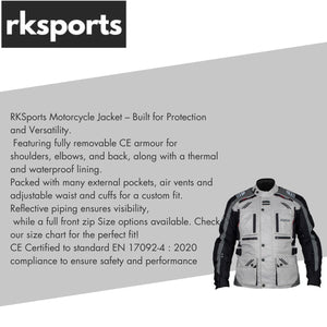 RKSports Style STORM 2 Motorbike Motorcycle  Double lined Waterproof Jacket