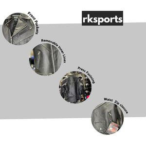 Men's Classic Brando Leather Motorcycle Jacket – Black