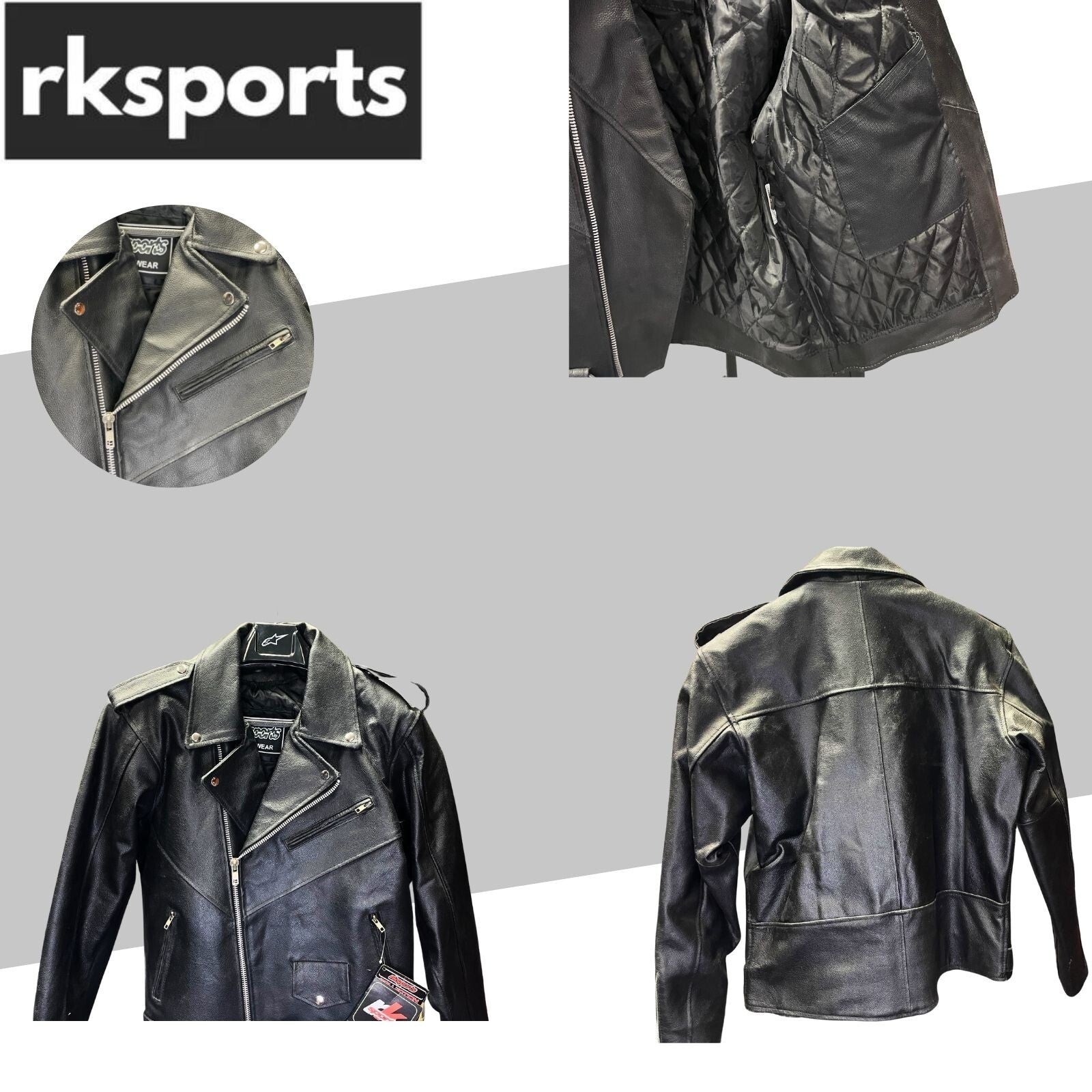 Men's Classic Brando Leather Motorcycle Jacket – Black