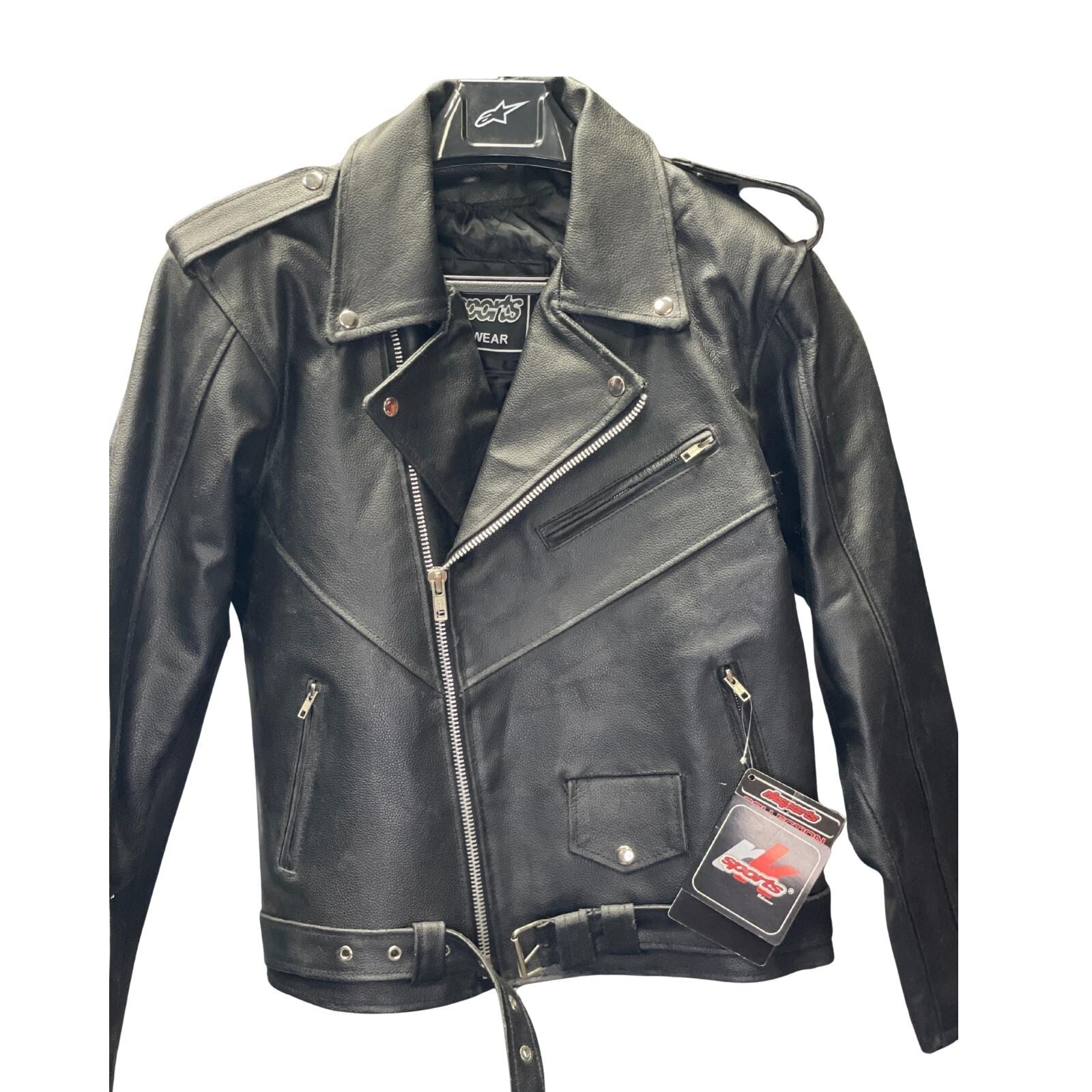 Men's Classic Brando Leather Motorcycle Jacket – Black