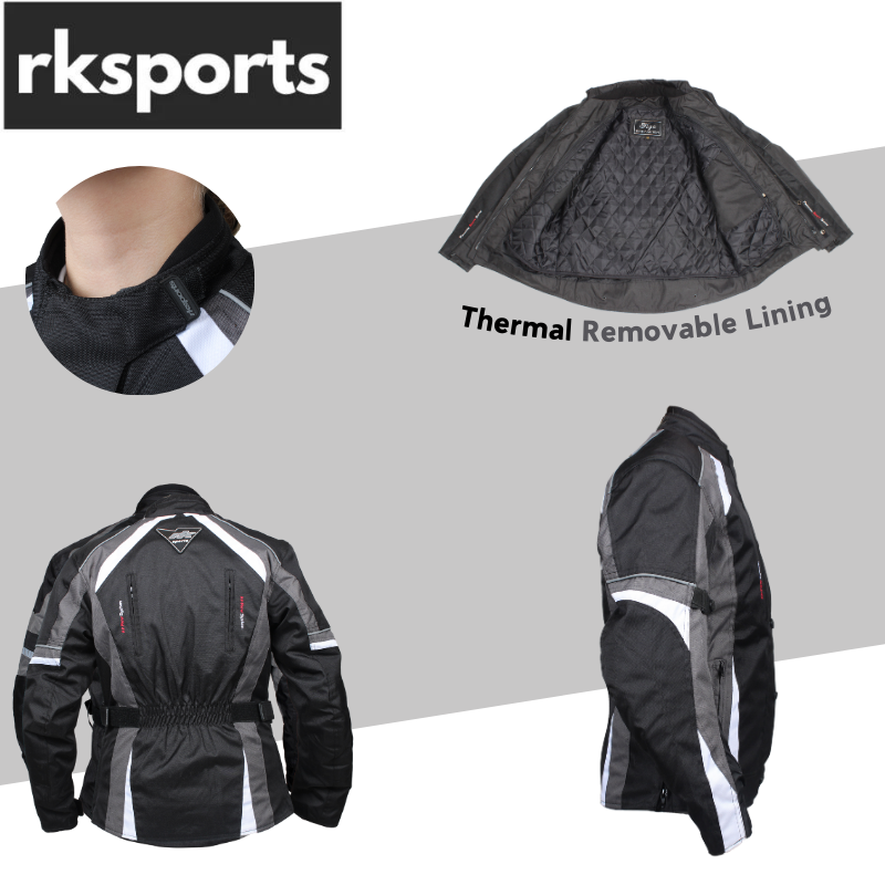 RKSports 737 LADIES TEXTILE WATERPROOF MOTORBIKE MOTORCYCLE JACKET CE ARMOUR
