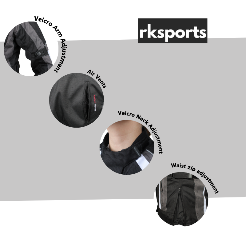 RKSports 737 LADIES TEXTILE WATERPROOF MOTORBIKE MOTORCYCLE JACKET CE ARMOUR