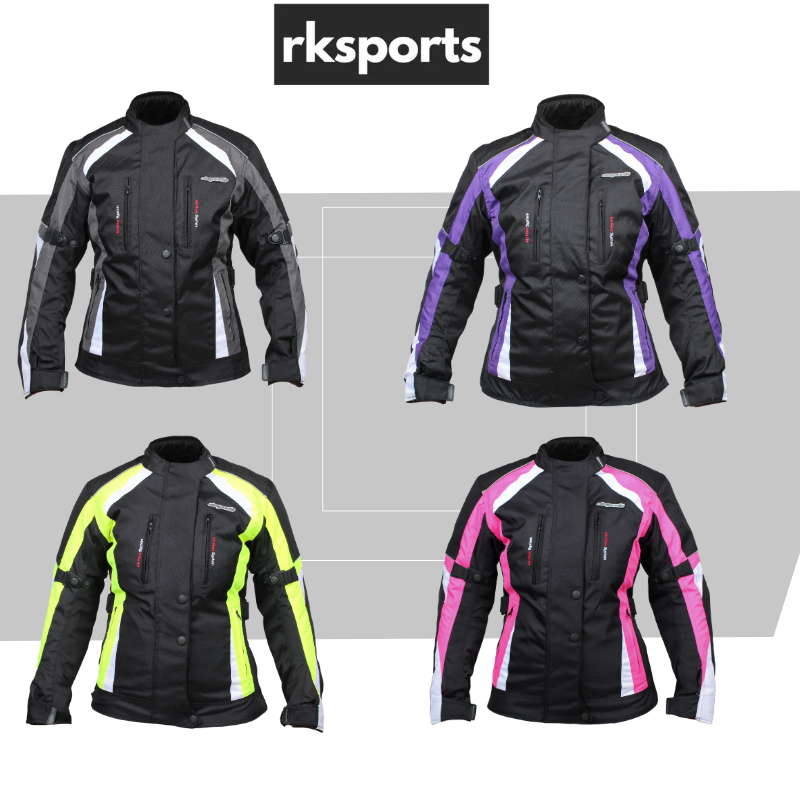 RKSports 737 LADIES TEXTILE WATERPROOF MOTORBIKE MOTORCYCLE JACKET CE ARMOUR