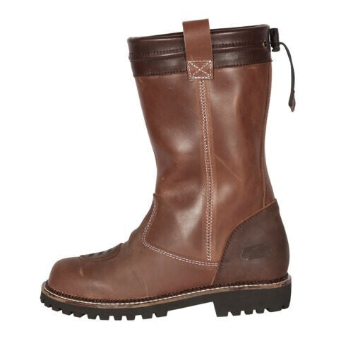 SPADA PALLAS LADIES URBAN DISTRESSED LEATHER WATERPROOF MOTORCYCLE BOOTS BROWN