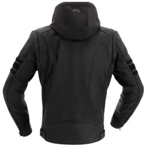 Richa Toulon 2 Black Edition Hooded Leather Motorcycle Jacket - Black