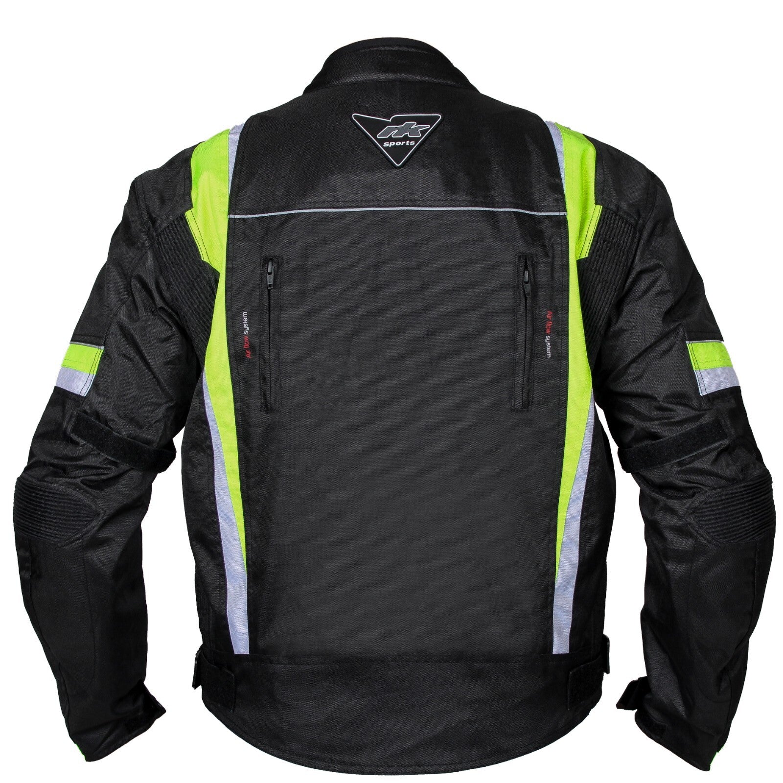 RKSports MENS 1509 HIGH VIS  TEXTILE MOTORBIKE MOTORCYCLE JACKET
