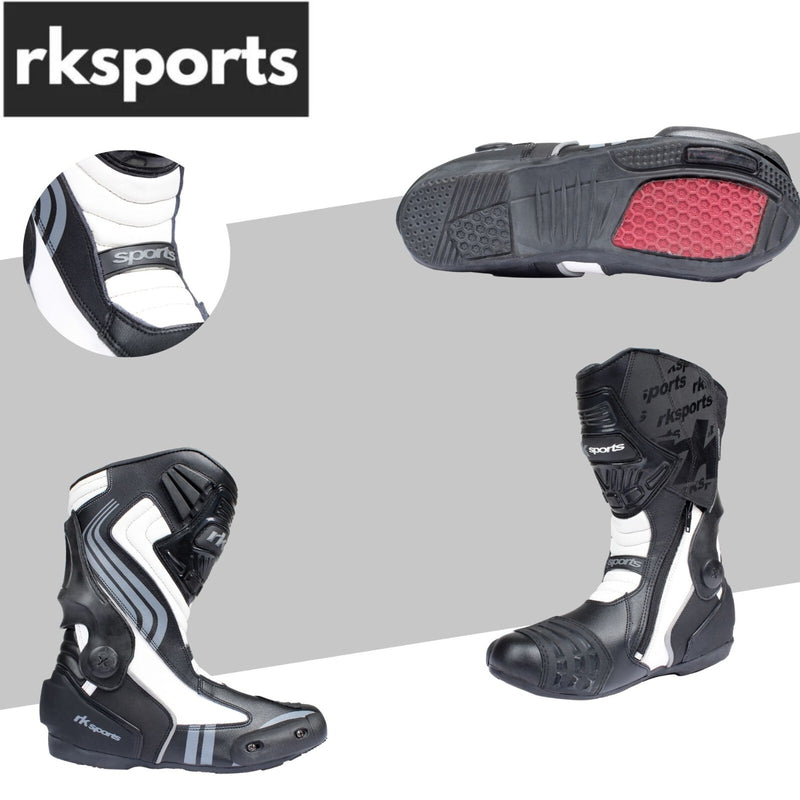 LV15 Motorcycle Motorbike Black Leather Water resistant Winter Race Boots