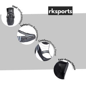 LV15 Motorcycle Motorbike Black Leather Water resistant Winter Race Boots