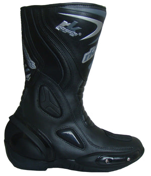 LV14 Motorcycle Motorbike Black Leather Water resistant Winter Race Boots