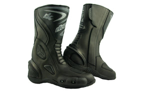 LV14 Motorcycle Motorbike Black Leather Water resistant Winter Race Boots