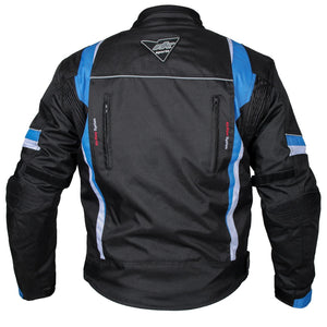 RKSports 1509 MENS BLUE TEXTILE MOTORBIKE MOTORCYCLE JACKET