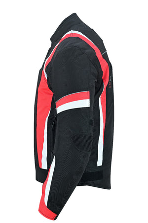 RKSports MENS 1509 RED TEXTILE MOTORBIKE MOTORCYCLE JACKET 2015 NEW