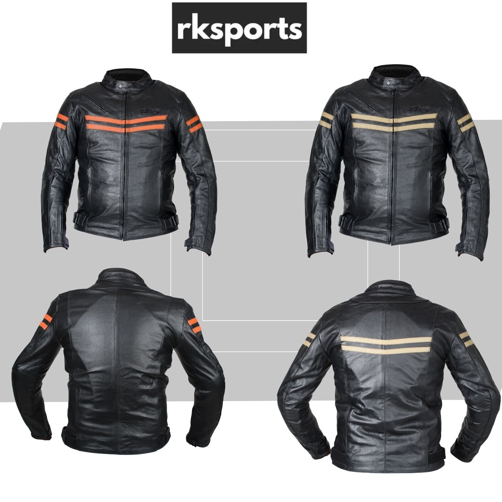 Mens Leather Speed-1 Fashion Motorcycle Motorbike Armoured Jacket