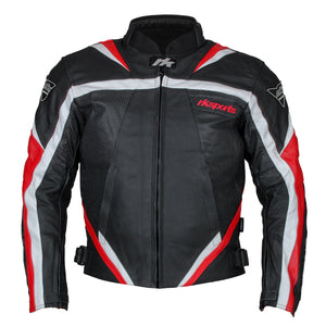 Rk Sports Road Eagle Blue Red Grey Leather Motorcycle Jacket