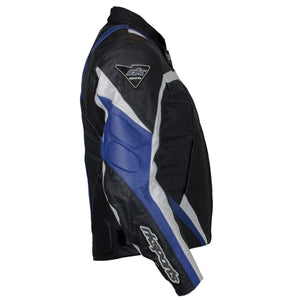 Rk Sports Road Eagle Blue Red Grey Leather Motorcycle Jacket