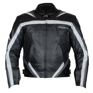 Rk Sports Road Eagle Blue Red Grey Leather Motorcycle Jacket