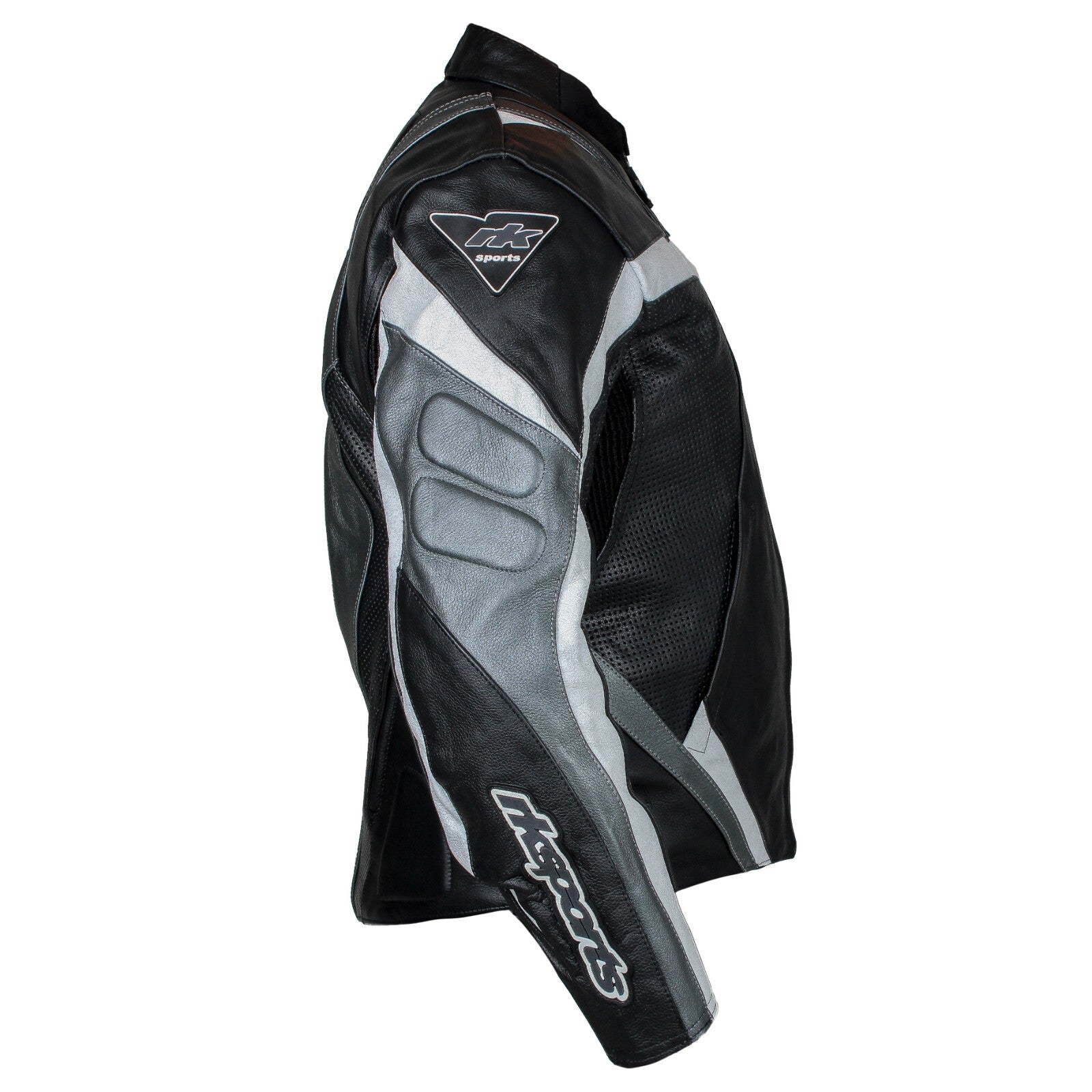 Rk Sports Road Eagle Blue Red Grey Leather Motorcycle Jacket