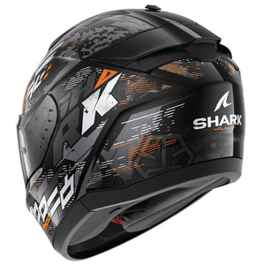 Shark Ridill 2 Molokai Black / Silver / Orange Motorcycle Motorbike Helmet