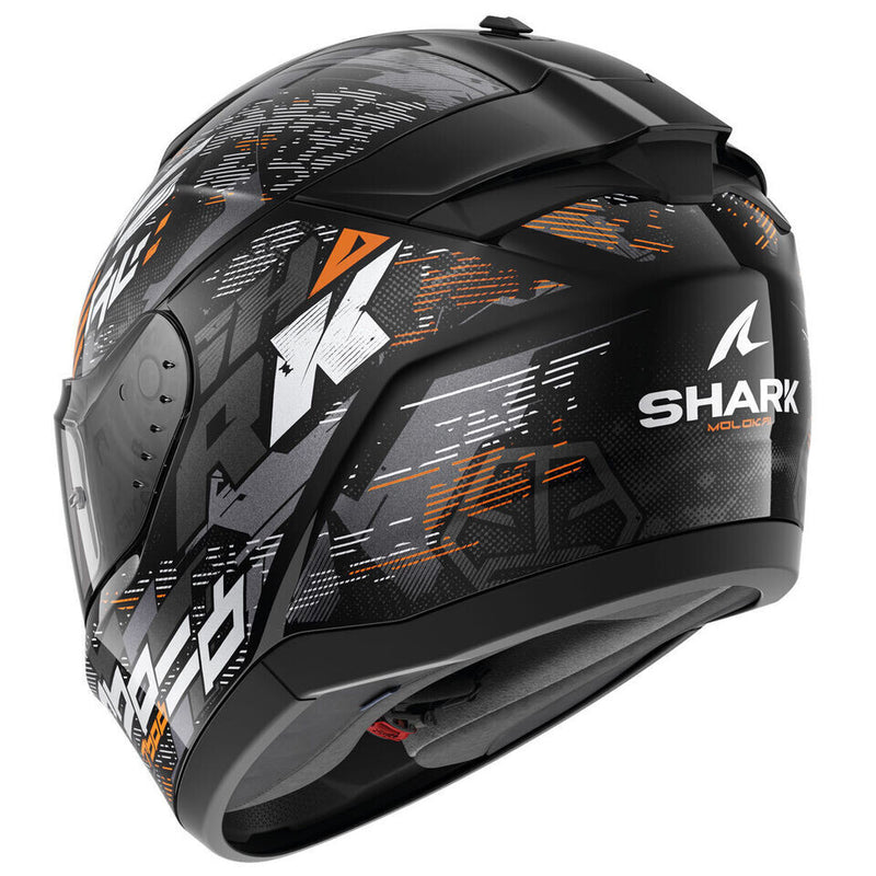 Shark Ridill 2 Molokai Black / Silver / Orange Motorcycle Motorbike Helmet