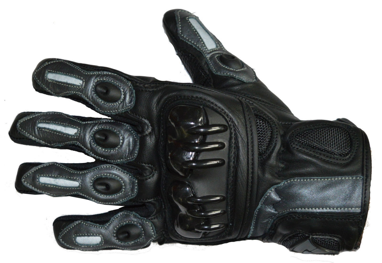 Summer Reinforced Leather Motorcycle Motorbike Carbon Knuckles Gloves
