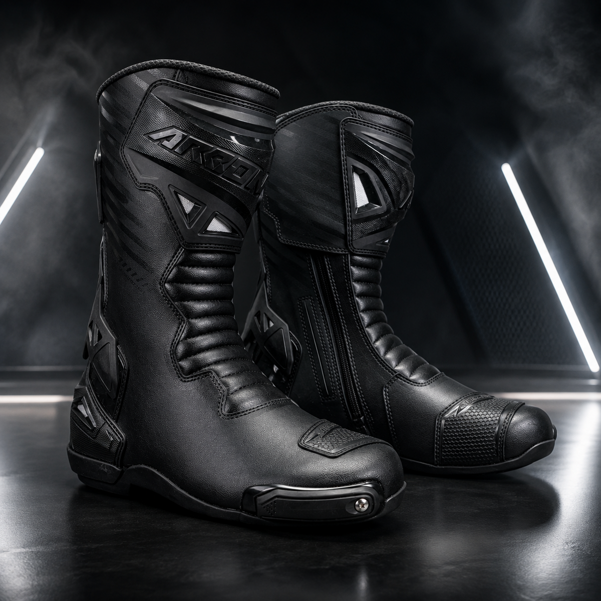 Argon Pursuit Motorcycle Race Boots – Protective Long Sports Riding Boots with R