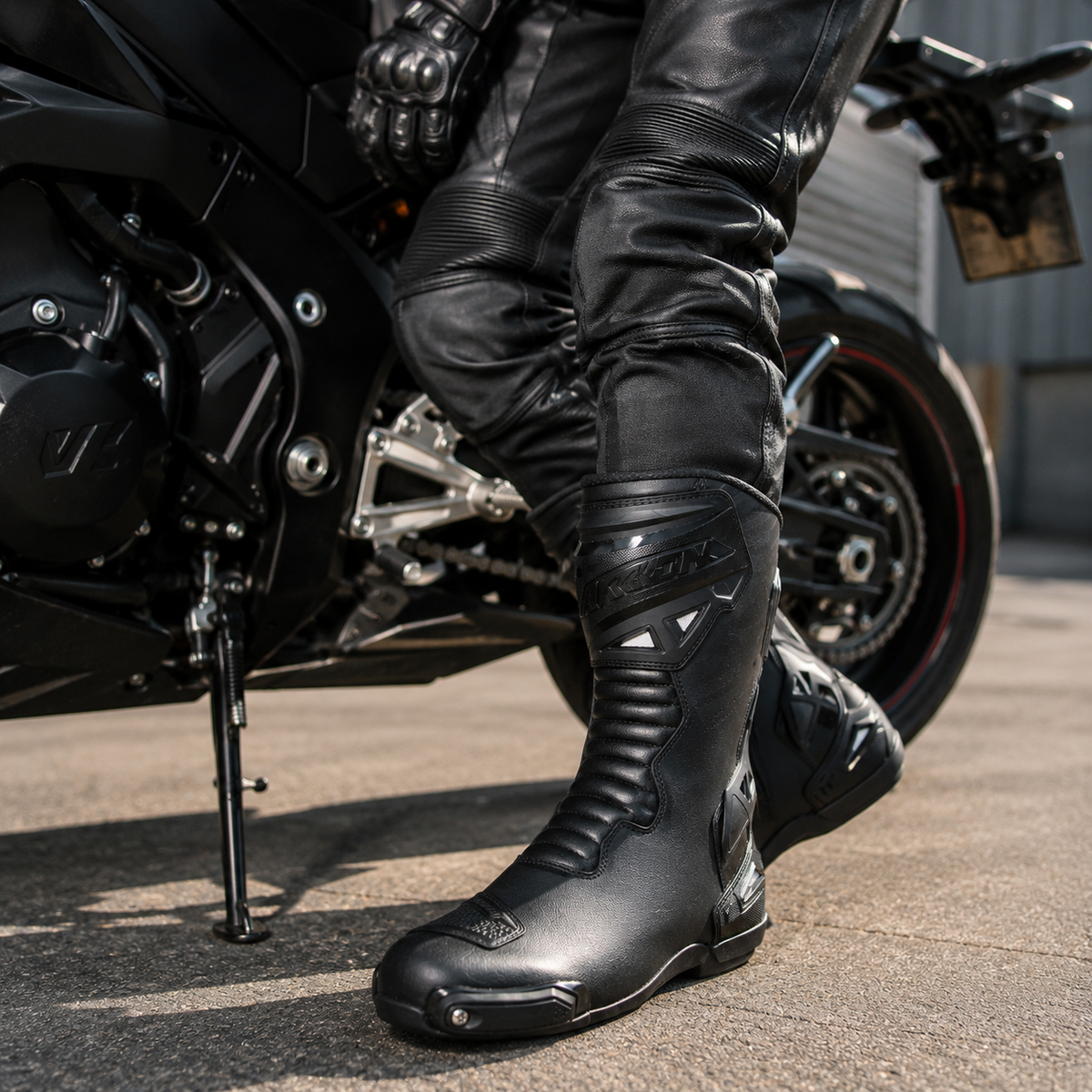 Argon Pursuit Motorcycle Race Boots – Protective Long Sports Riding Boots with R