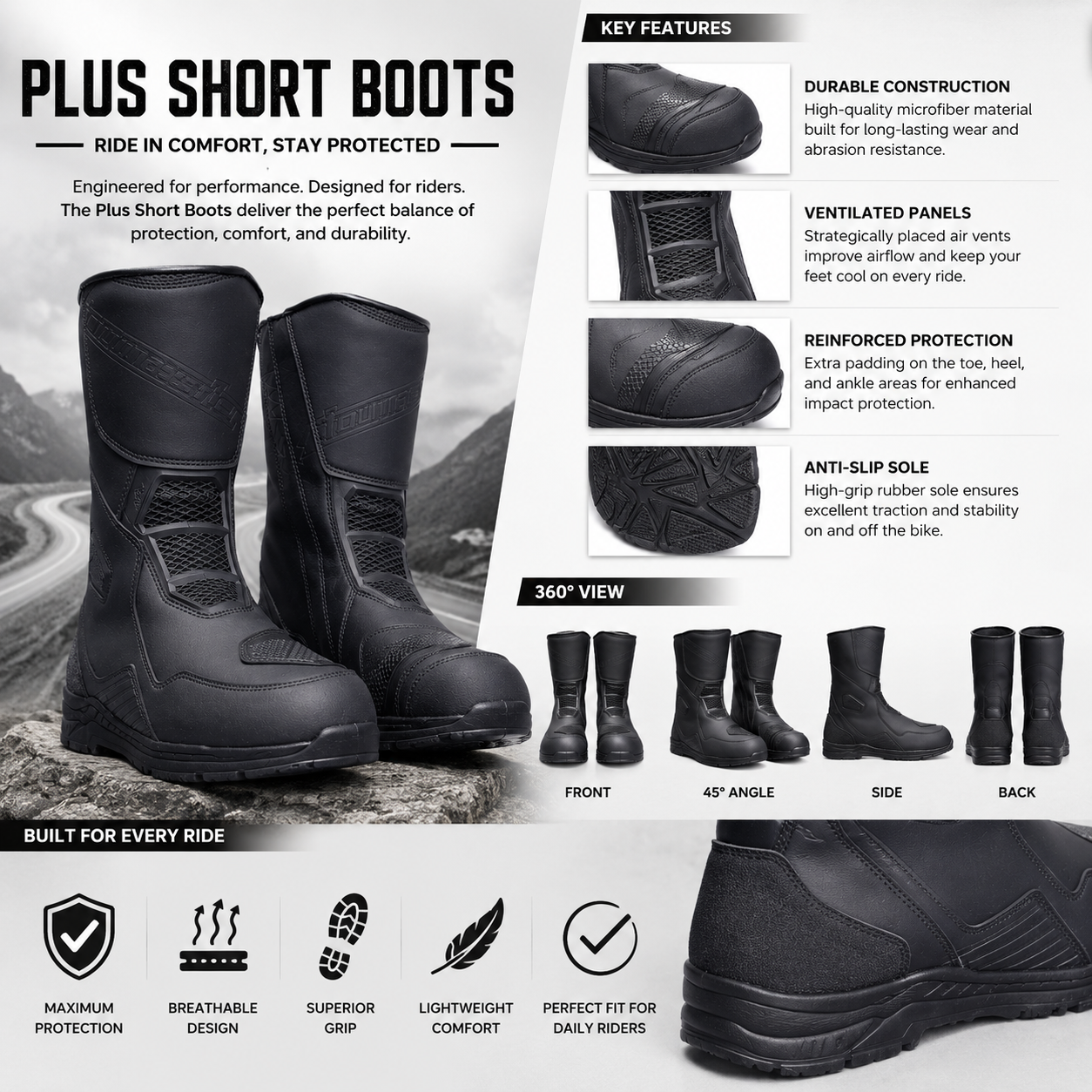 Helix Tourmaster Midi MOTORBIKE MOTORCYCLE BOOTS LADIES & MEN